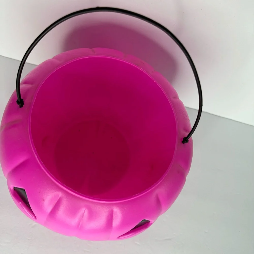 General Foam Plastics Pink Vintage Halloween‎ Jack O Lantern Trick or Treat Pail